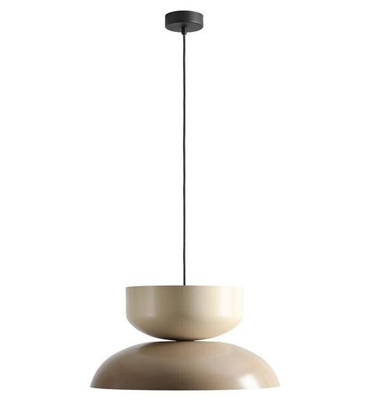 Ilgas pakabinamas šviestuvas Elo Dark beige & cream 1