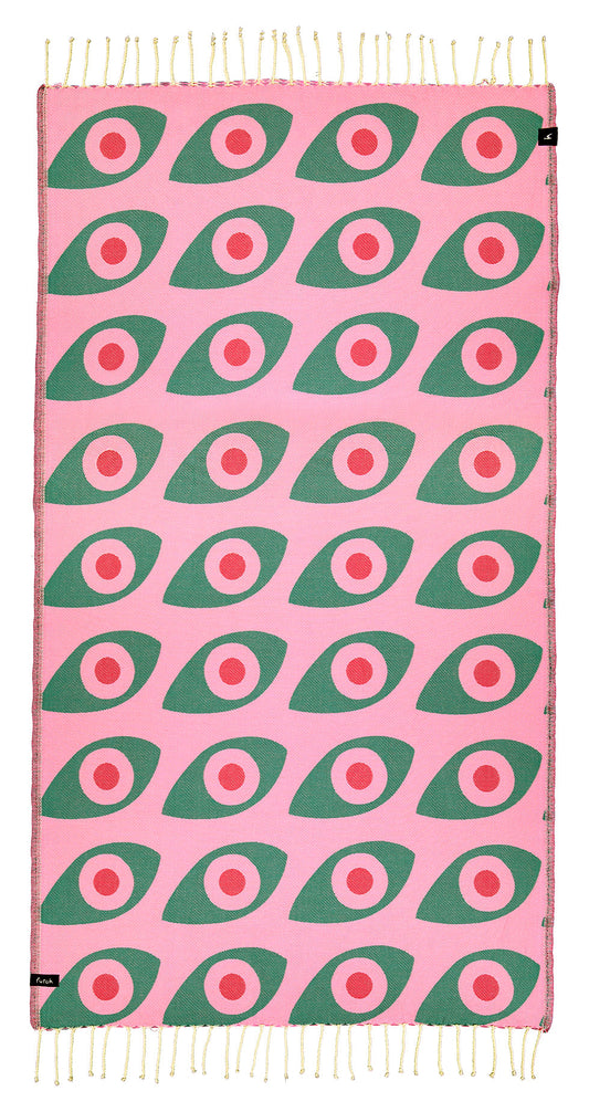 Spalvingas paplūdimio rankšluostis Daintree Pink 1