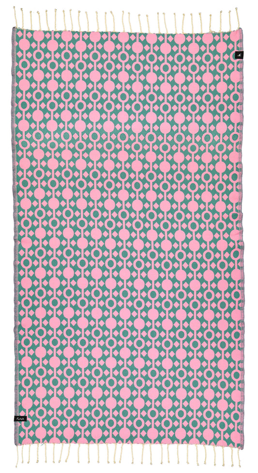Spalvingas paplūdimio rankšluostis Amazonica Pink 1