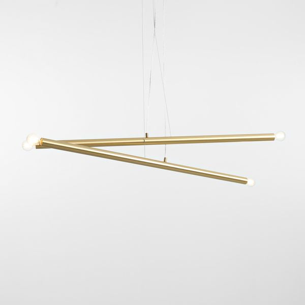 Gold-colored hanging lamp Tubo Gold-colored hanging lamp Tubo