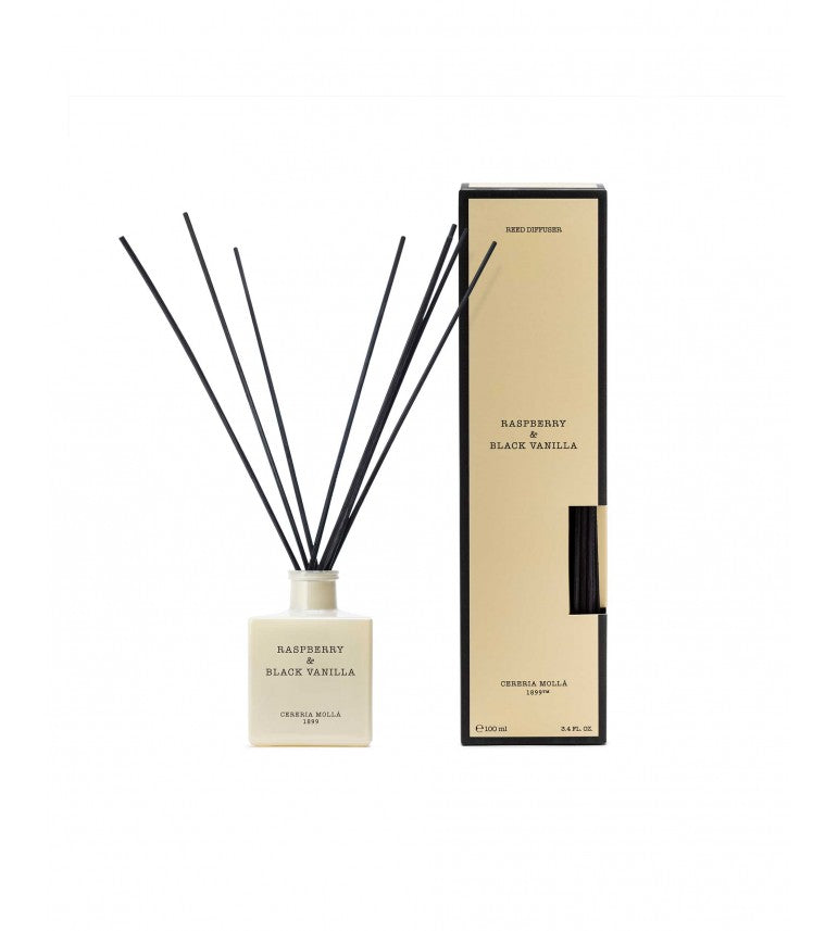 CERERIA MOLLA namų kvapas su lazdelėmis „Raspberry & Black Vanilla“ 100 ml. 1 CERERIA MOLLA namų kvapas su lazdelėmis „Raspberry & Black Vanilla“ 100 ml. 1