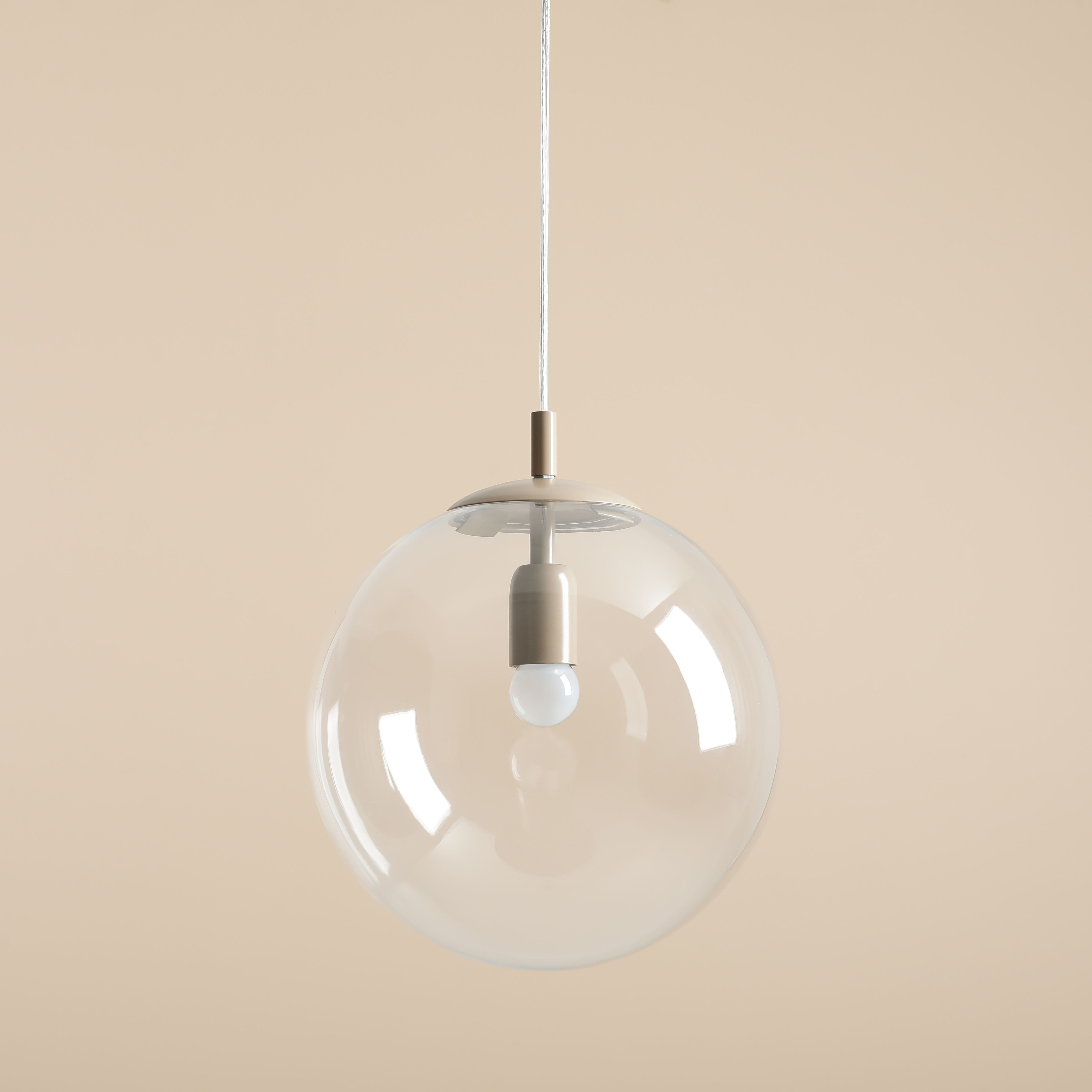 Pakabinamas šviestuvas Globe Beige 1 Pakabinamas šviestuvas Globe Beige 1