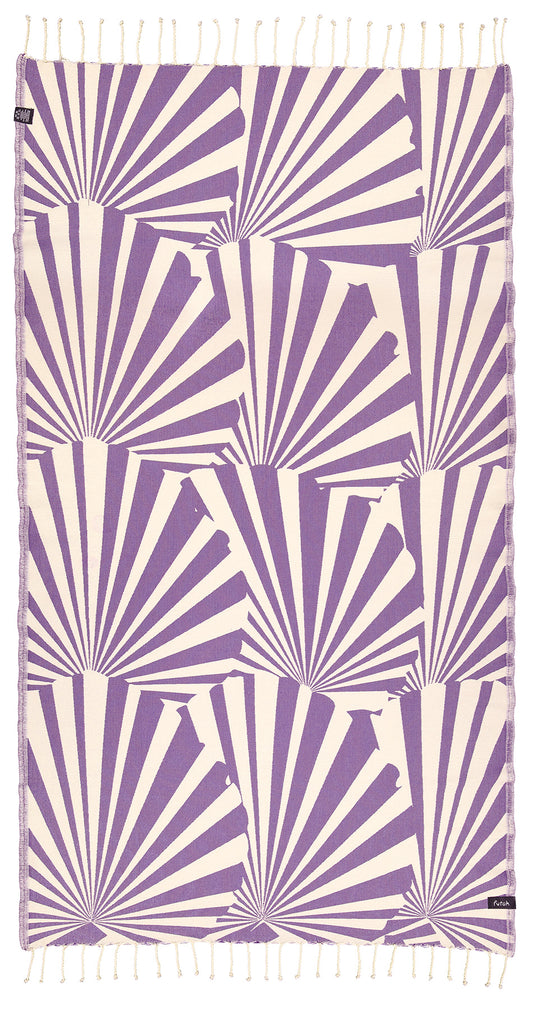 Spalvingas paplūdimio rankšluostis Taiga Purple 1