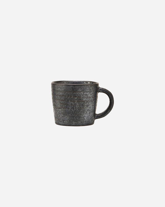 Black clay mug Pion