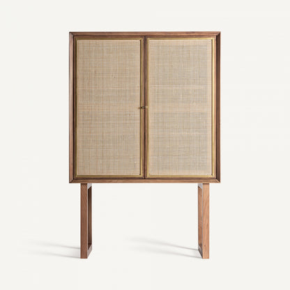 Wooden rattan cabinet Gondorf