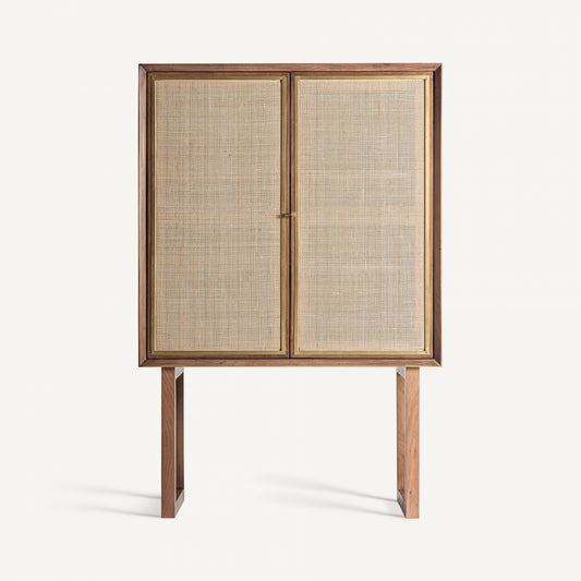 Wooden rattan cabinet Gondorf