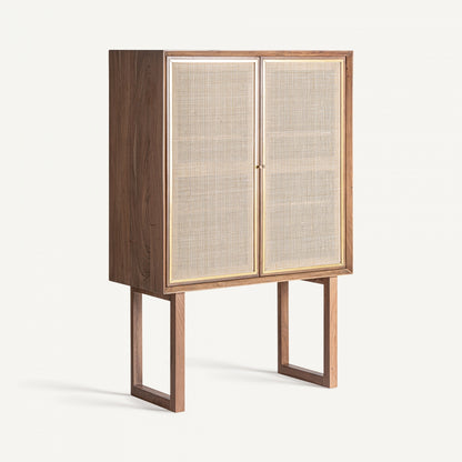 Wooden rattan cabinet Gondorf