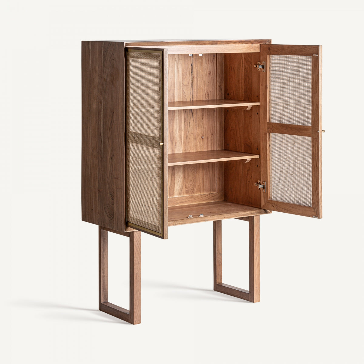 Wooden rattan cabinet Gondorf