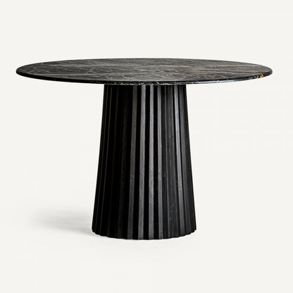 Black marble dining table Plisse