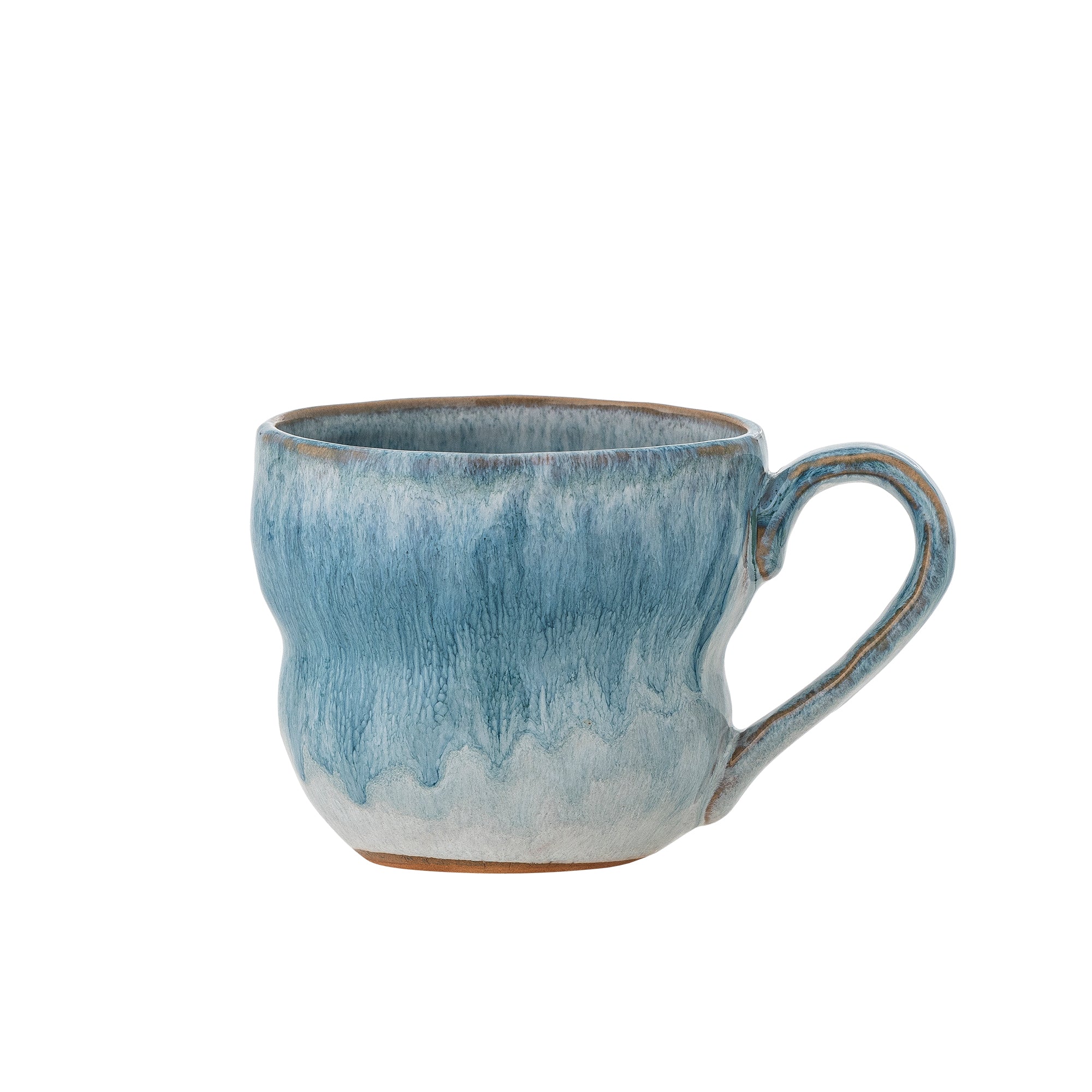 Kreminės spalvos molinis puodelis Nara Blue 1