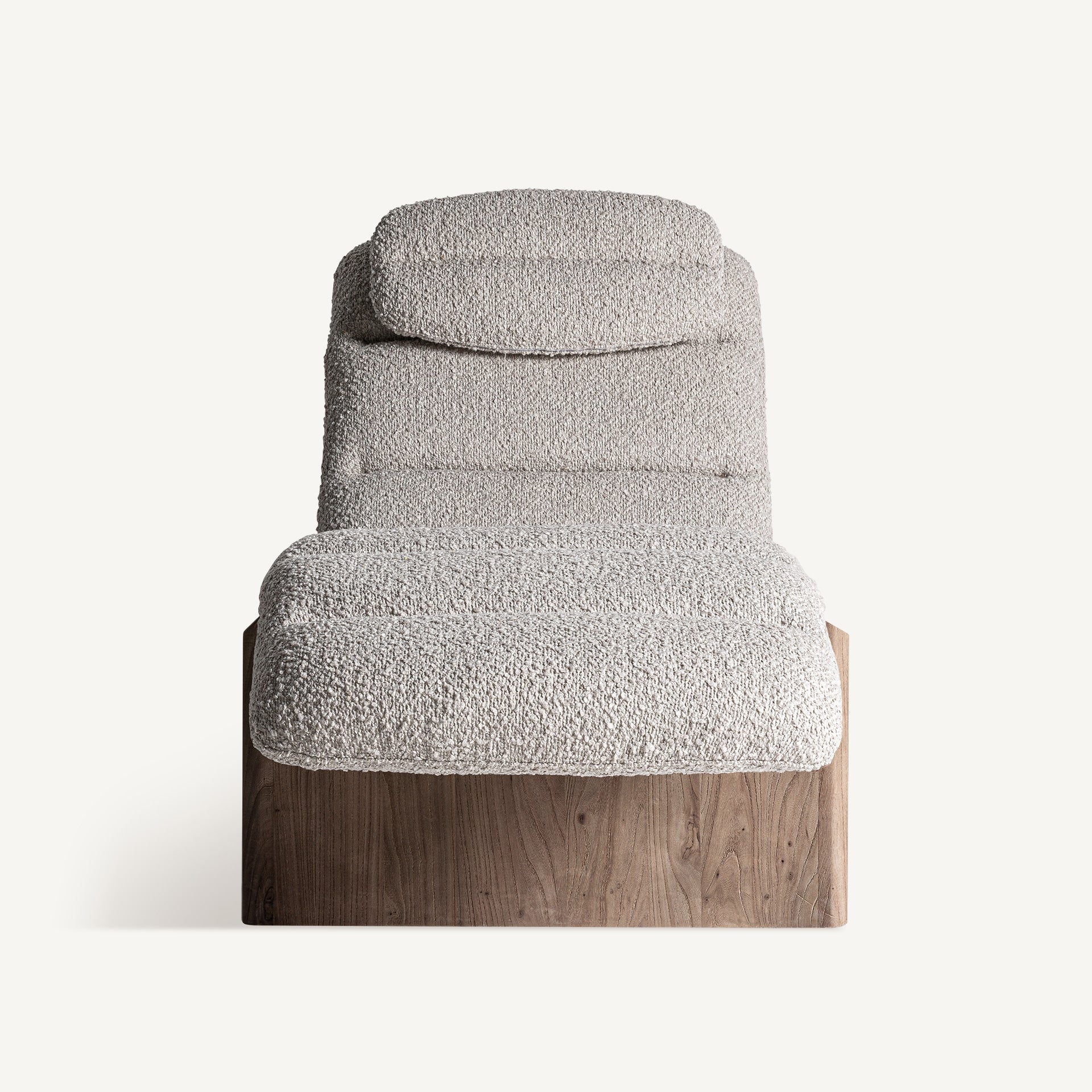 Rudos ąžuolo medienos ir smėlio spalvos sėdimasis krėslas Jacquard solo 2