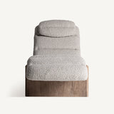 Rudos ąžuolo medienos ir smėlio spalvos sėdimasis krėslas Jacquard solo 2