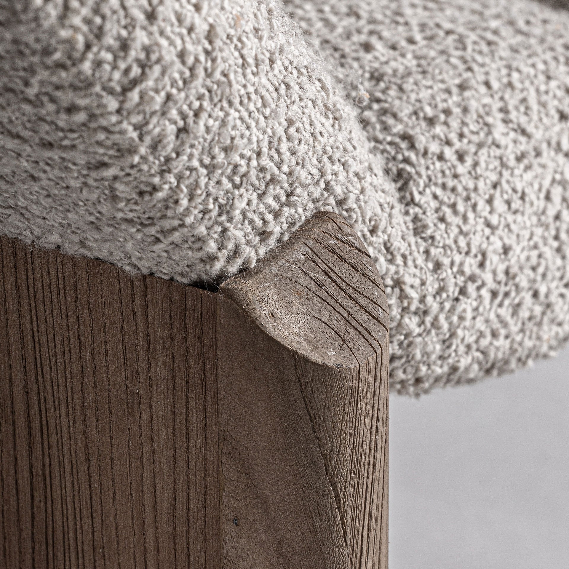 Rudos ąžuolo medienos ir smėlio spalvos sėdimasis krėslas Jacquard solo 6