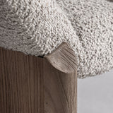 Rudos ąžuolo medienos ir smėlio spalvos sėdimasis krėslas Jacquard solo 6