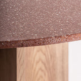 Šviesus apvalus medinis stalas Alferce 4