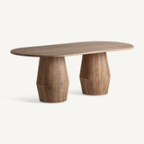 Šviesiai rudas mango medienos valgomojo stalas Jacquard 2