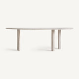 Ovalios formos valgomojo stalas Thiennes white 2