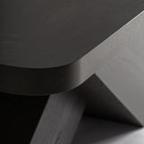 Ažuolinis juodos spalvos valgomojo stalas Yvore 4