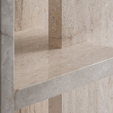 Šoninis stalelis iš smėlio spalvos marmuro Kobra 3