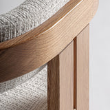 Ąžuolinė minkšta valgomojo kėdė Sedzere 9