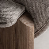 Rudos ąžuolo medienos ir smėlio spalvos modernaus dizaino sofa Jacquard Long 8