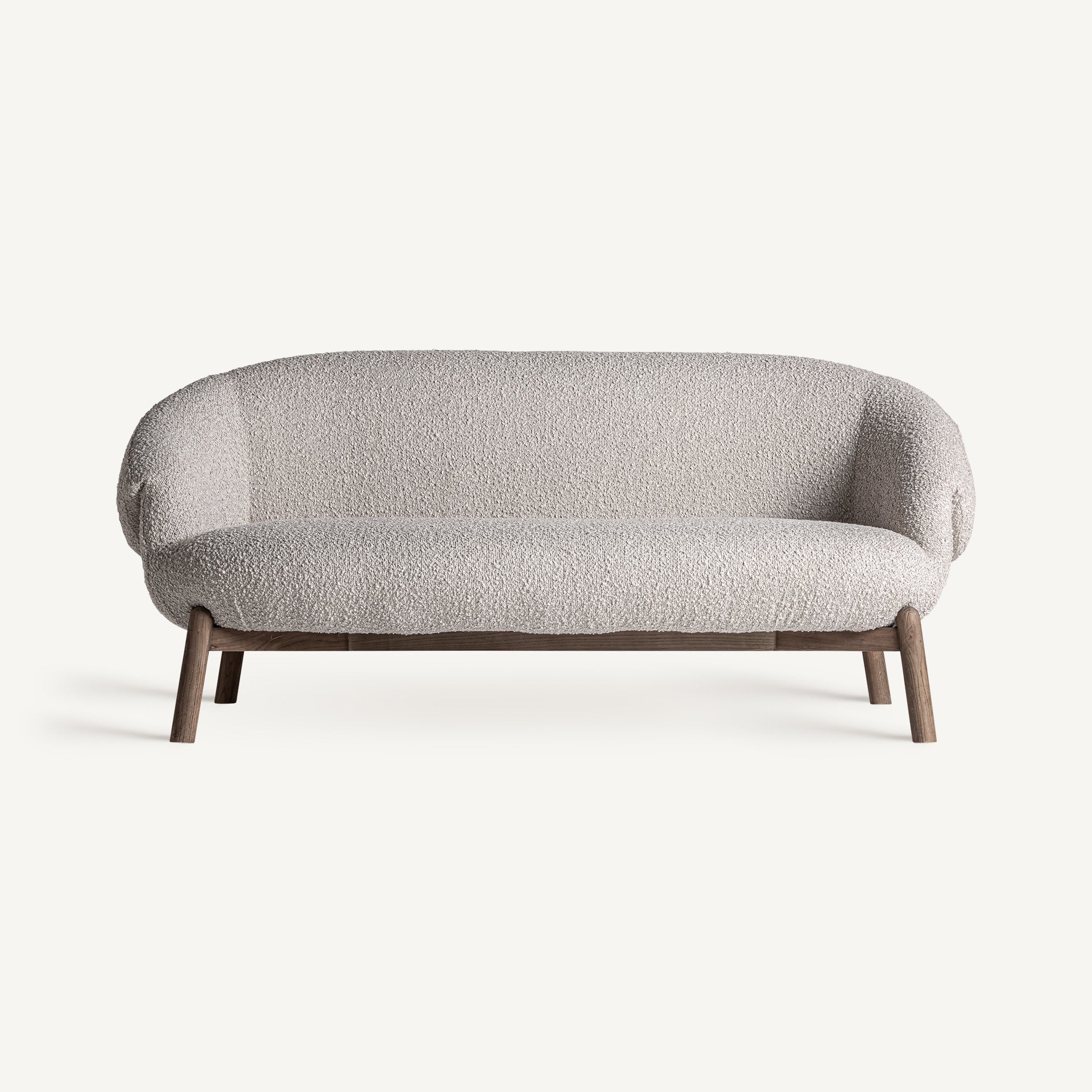 Šviesios ąžuolo medienos ir smėlio spalvos modernaus dizaino sofa Jacquard 1