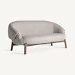 Šviesios ąžuolo medienos ir smėlio spalvos modernaus dizaino sofa Jacquard 2