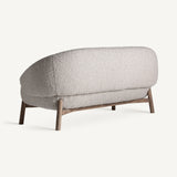 Šviesios ąžuolo medienos ir smėlio spalvos modernaus dizaino sofa Jacquard 4